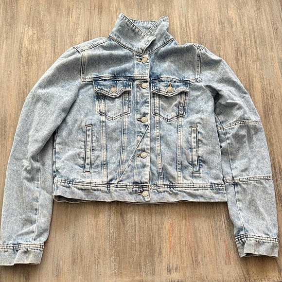 Free People Jackets & Blazers - Free People Light Blue Jean Jacket